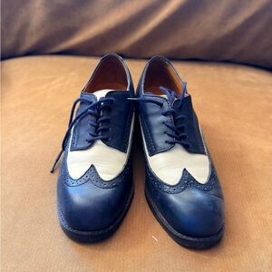 Nine West Black and Cream Men's Oxfords